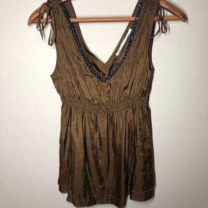 Cynthia Vincent Cinched Waist Top